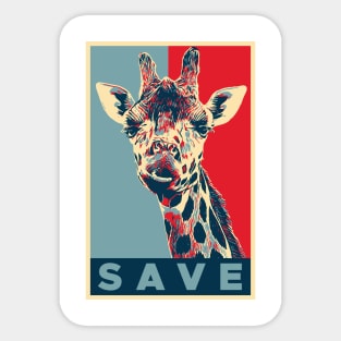 Save The Giraffes Sticker